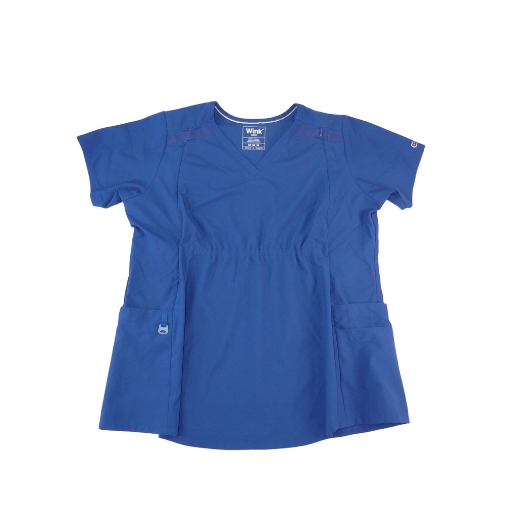 Wink W123 Women Royal Blue V-Neck Scrub Top Modern Fit Medicalβ Uniform Medium
